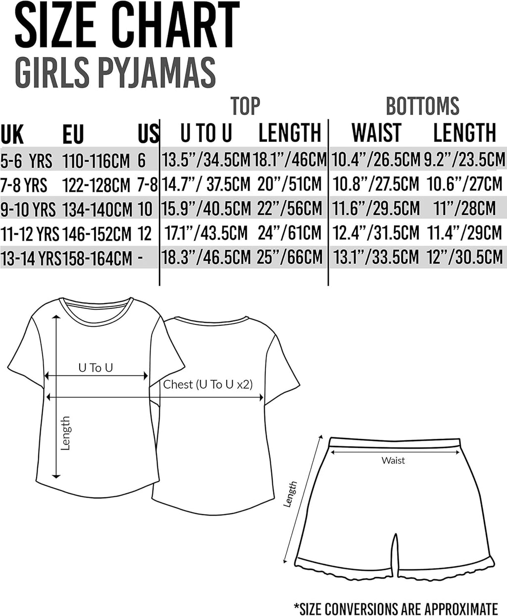 Girls Pyjama Set | Hogwarts Glitter Crest Long or Short Leg Pjs in Burgundy & Pink | Kids Sleepwear for Bedtime, Lounging or Sleepovers | Officially Licensed Wizarding World Merchandise