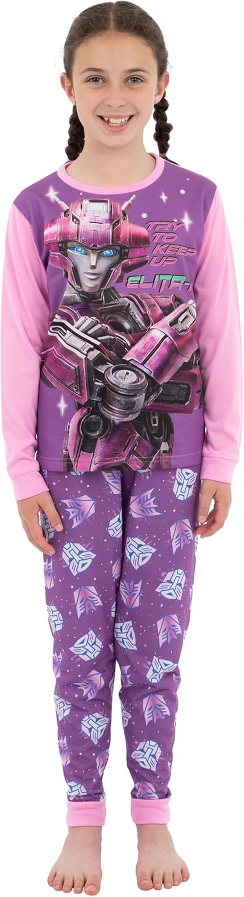 Girls Pyjamas | Autobots Pj'S | Elita-1 Girls' Pyjama Sets | Ages 3 to 10 Years