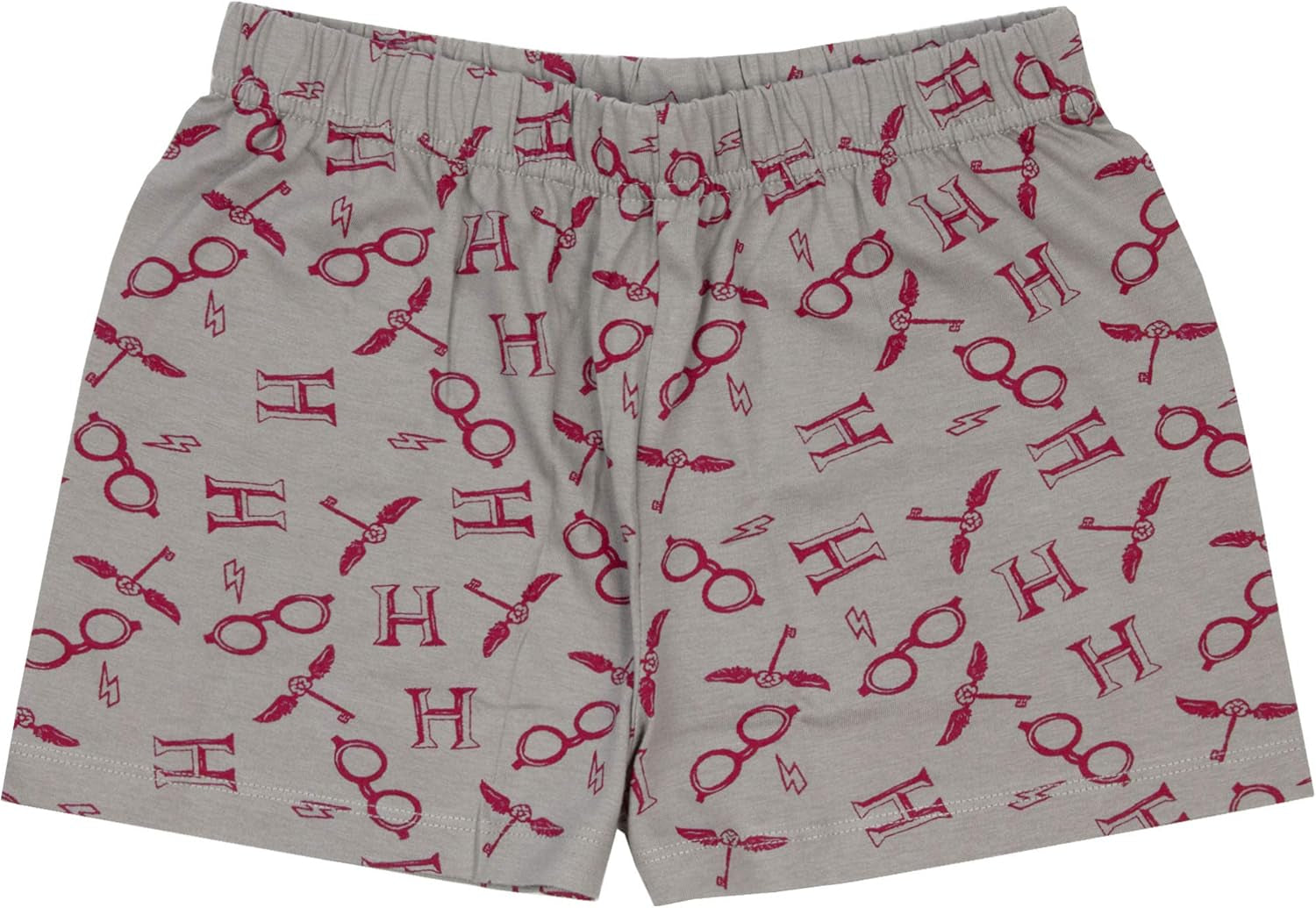 Girls Pyjama Set | Hogwarts Glitter Crest Long or Short Leg Pjs in Burgundy & Pink | Kids Sleepwear for Bedtime, Lounging or Sleepovers | Officially Licensed Wizarding World Merchandise