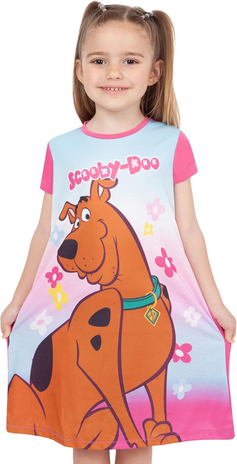 Scooby Doo Girls Nightdress | Floral Nightie | Short Sleeve Girls’ Nighties | Ages 2 to 10 Years