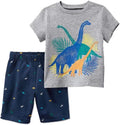 Little Boys' Cotton Clothing Sets, Short Sleeve T-Shirt and Shorts