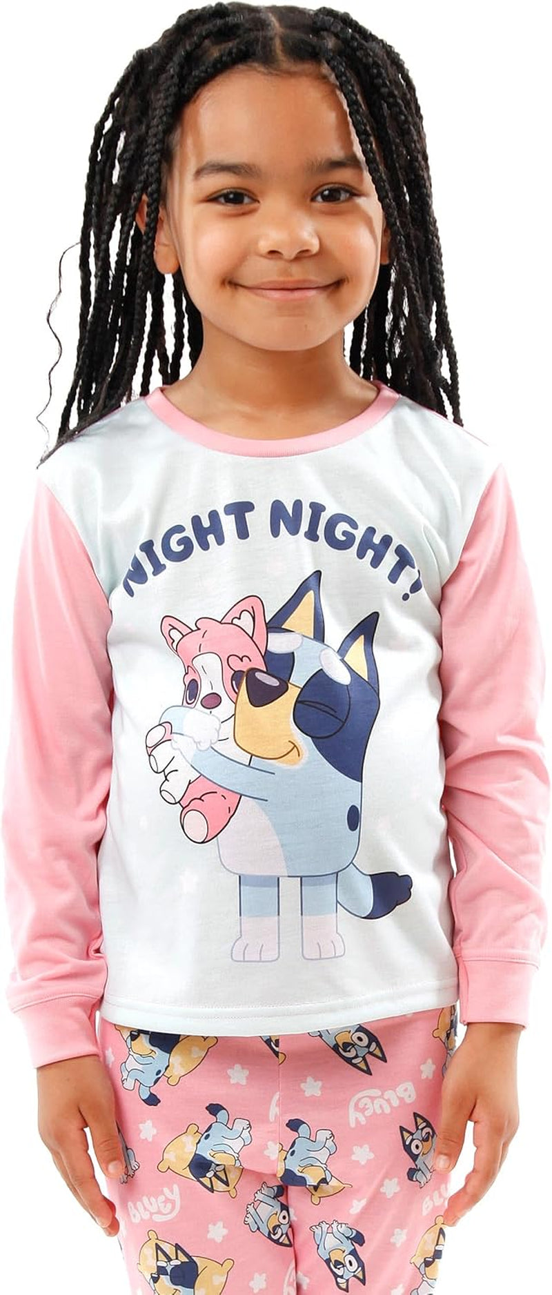 Pyjamas | Night Night Long Sleeve Girls Pyjamas | Girls' Pyjama Sets | Pink | 4-5 Years