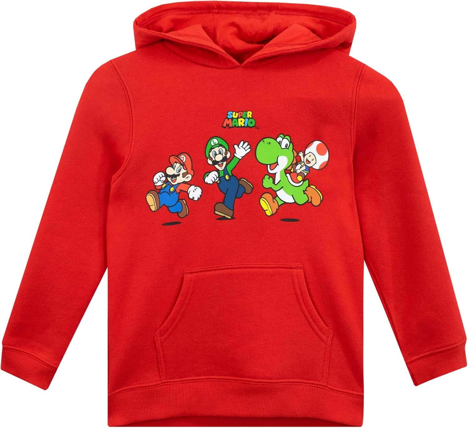 Super Mario Hoodie for Boys | Luigi, Yoshi, Toad Boys Hoodie | Gaming Hoodie for Kids | Official Merchandise | Red 5-6 Years (Smhd6589)